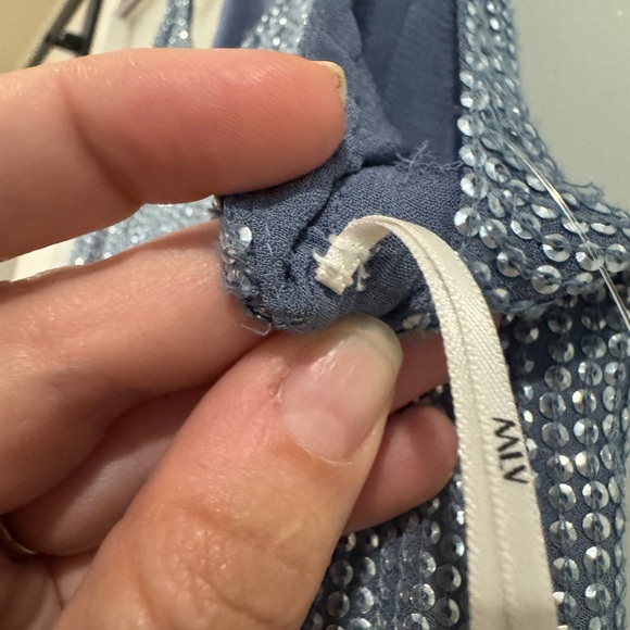 MLV Carmen sequin dress in blue - Picture 12 of 13